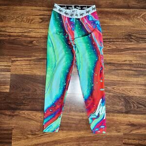 Just Hype. Kids Streetwear Colorful Marbled Tights Girls Size 11-12 Years